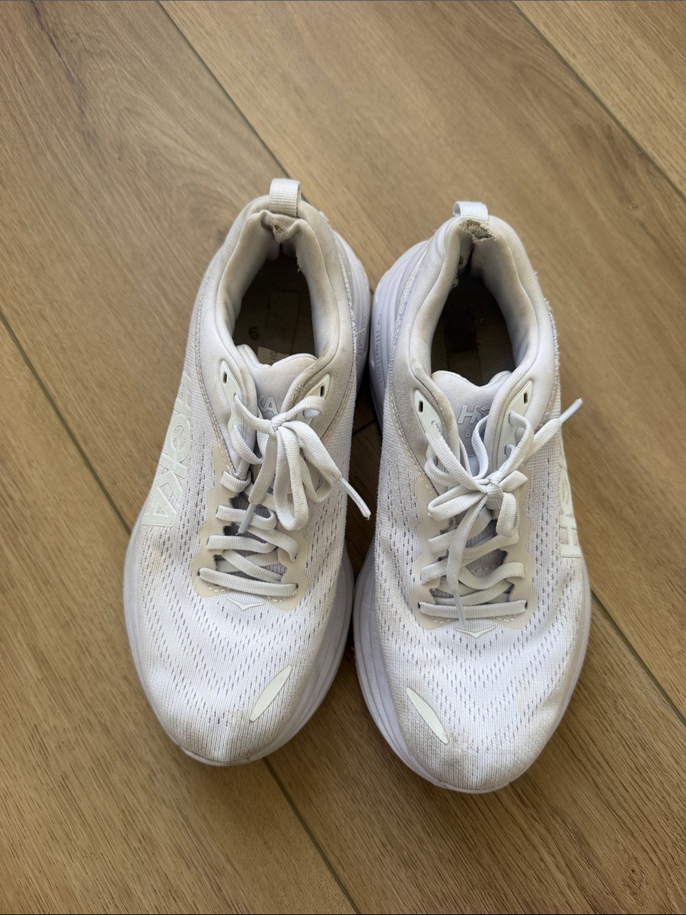 Hoka All-White Women's Athletic Running Shoes